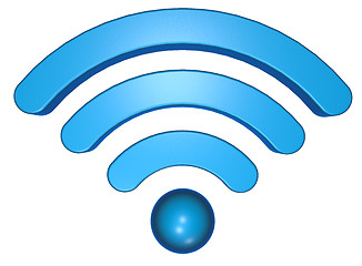 Image showing wifi symbol on white background - 3d rendering