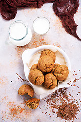 Image showing bread and milk on a table