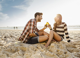Image showing Couple on the beach