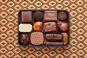 Image showing Chocolate candies box