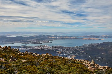 Image showing Hobart from above