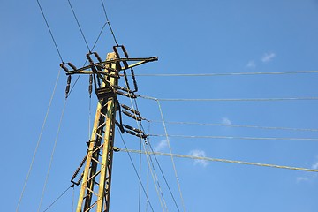 Image showing electric line columns