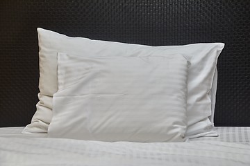 Image showing Hotel bed closeup