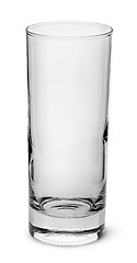 Image showing Empty tall narrow glass top view