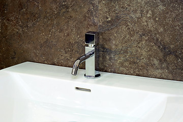 Image showing Modern sink detail