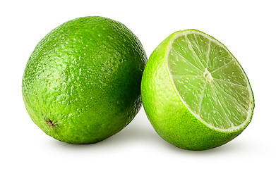 Image showing Lime whole and half