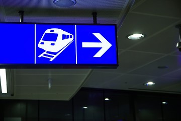 Image showing Train direction sign