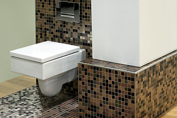 Image showing Toilet and tiles