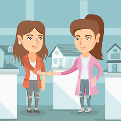 Image showing Real estate agent and client shaking hands.