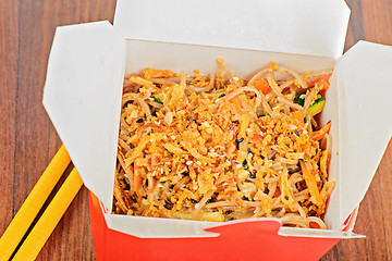 Image showing Chinese take away red food box