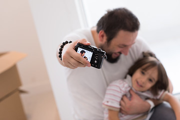 Image showing selfie father and son