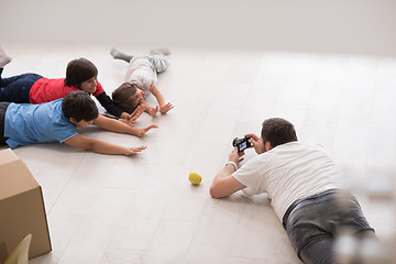 Image showing Photoshooting with kids models