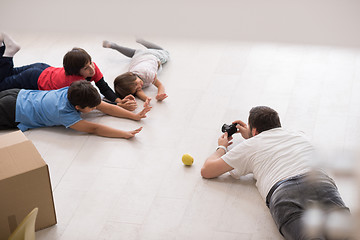 Image showing Photoshooting with kids models