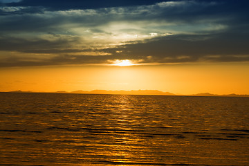 Image showing Sunset on the Beach