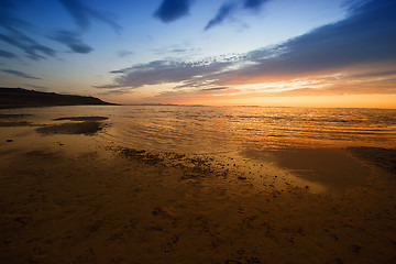 Image showing Sunset on the Beach