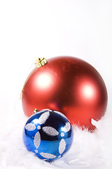 Image showing Christmas Ornaments with white space