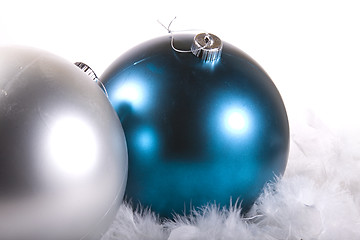 Image showing Christmas Ornaments with white space