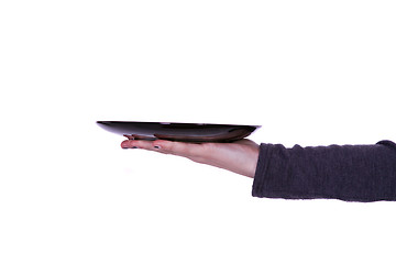 Image showing Girl Holding an Empty Plate