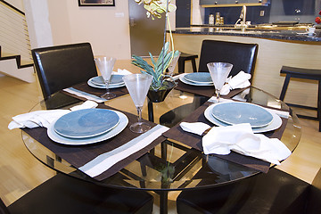 Image showing Trendy Modern Dining Room