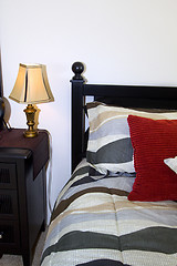 Image showing Close up on the bed in a bedroom