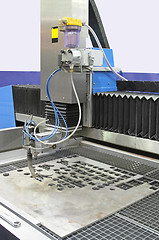 Image showing Water jet cutter