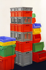 Image showing Plastic crates