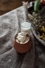 Image showing Organic milk and cream
