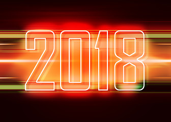 Image showing 2018 red background