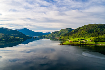 Image showing Beautiful Nature Norway aerial photography.