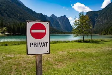 Image showing Private Property Sign