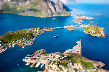 Image showing Panorama Lofoten is an archipelago in the county of Nordland, No