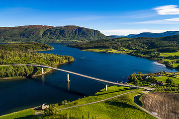 Image showing Beautiful Nature Norway aerial photography.