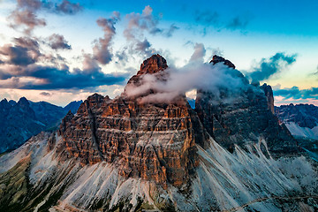 Image showing National Nature Park Tre Cime In the Dolomites Alps. Beautiful n