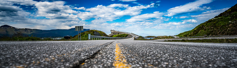 Image showing Panorama Atlantic Ocean Road Norway