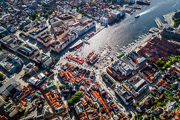 Image showing Bergen is a city and municipality in Hordaland on the west coast