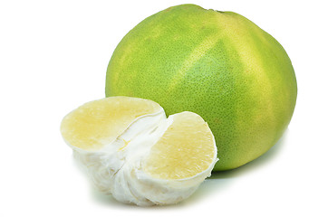 Image showing Fresh pomelos on white background