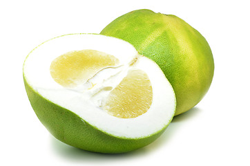 Image showing Fresh pomelos on white background