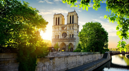 Image showing Notre Dame on Seine