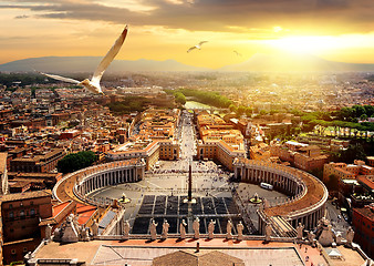 Image showing Panoramic view of Vatican