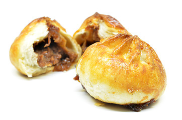 Image showing Crispy BBQ roasted chicken buns