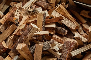 Image showing Wood Pile Closeup