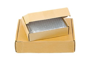 Image showing Cardboard Box on White