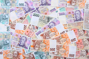 Image showing czech money texture 