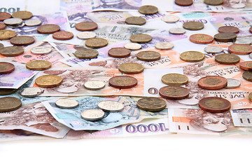 Image showing czech money texture 