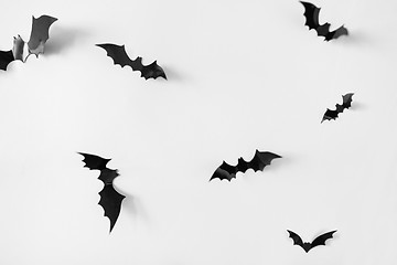 Image showing halloween decoration of bats over white background