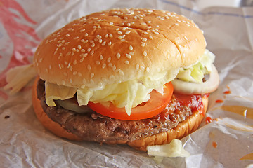 Image showing Fastfood burger