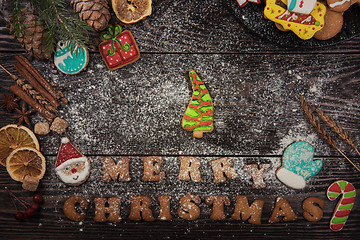 Image showing Gingerbreads for new years and christmas