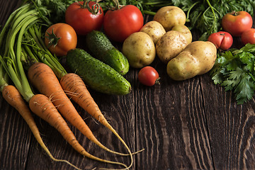 Image showing freshly grown raw vegetables