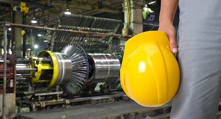 Image showing Worker with safety helmet