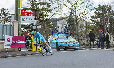 Image showing The Cyclist Tanel Kangert - Paris-Nice 2016